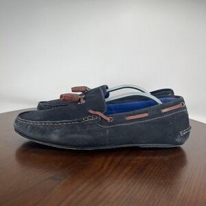Ted Baker Muddi Loafer Shoes Men's‎ 9 Black Suede Moc Toe Boat Slip On FD05718